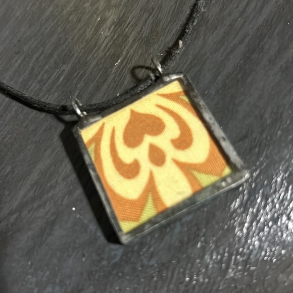 Vintage Y2K early 2000’s artisan glass metal reverse necklace - Picture 4 of 5